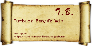 Turbucz Benjámin névjegykártya