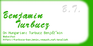 benjamin turbucz business card